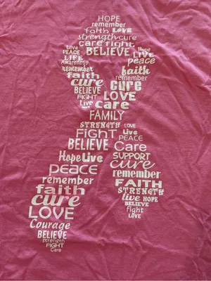 Women's Pink Breast Cancer Statement Tee Size Medium #260310 thumbnail 5
