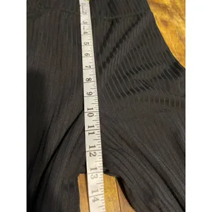 OLIA Womens Black Ribbed Knit Wide Leg Pants Palazzo Office Est XS Whimsigoth thumbnail 10
