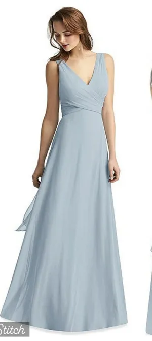 Elegant New Thread Layla Silver Dove Chiffon Gown thumbnail 1