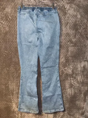 Aerie Light Wash Stretch Pull-On Flare Jeans thumbnail 6