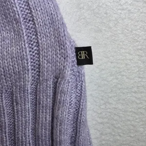 Banana Republic Womens Lavender Purple Cable Knit Crew Neck Sweater NLN02685 M‎ thumbnail 4