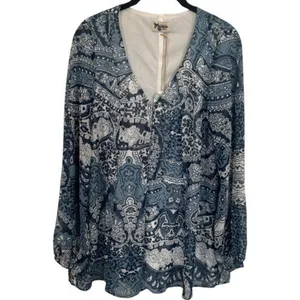 NEW Show Me Your MuMu‎ Paisley Long Sleeve Romper Cottagecore Rodeo Festival S thumbnail 4