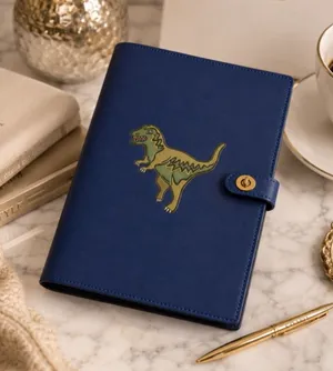 NEW Rexy 10th Birthday Blue Leather Notebook NIB thumbnail 1