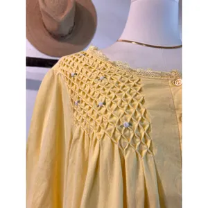 Vintage Yellow Floral Embellished Nighty Sleep Dress Cottage Size XL The Paragon thumbnail 7