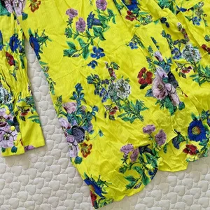 NWOT Superdry Wonens Long Sleeves Ruffled Floral Mini Dress Yellow Size 12 thumbnail 12