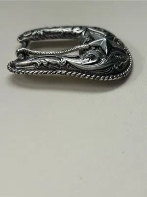 Silver Plated Western Star Embossed Women’s Replacement Belt Buckle thumbnail 5