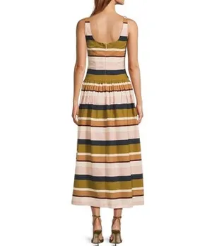 Antonio Melani x Style Bungalow The Luncheon Square Neck Sleeveless A-Line Dress thumbnail 4