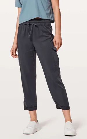 Lululemon Move Lightly Cargo Pant 25" 100% Lyocell Lightweight Grey Womens 6 thumbnail 1