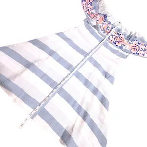 Sugarlips Embroidered Off Shoulder Striped Midi Dress Blue White D4843 Womens M thumbnail 14