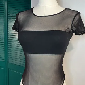 Iconic sheer bando Black Sheer Bodysuit ASO Hayley Williams Paramore xs thumbnail 6