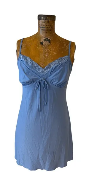 Delicates Medium Slip Dress Nightgown Blue Women's Size Small thumbnail 1