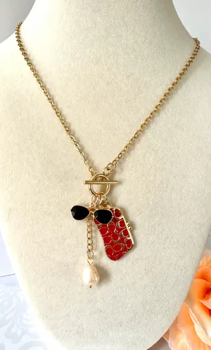 Red Purse Inspired Necklace (53) 👜 thumbnail 2