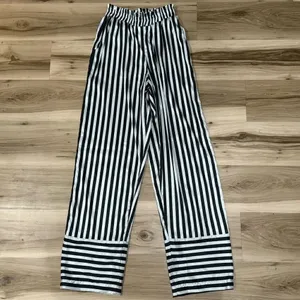 DIARRABLU Leer Ben Palazzo Pants Silky Striped Women’s Small thumbnail 2