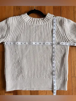 Everlane The Texture Cotton Crewneck Knit‎ Sweater Jumper Cream size Small thumbnail 6