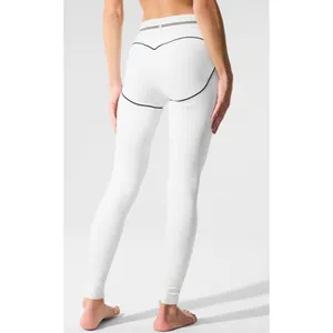 Alo Airbrush High-Waist Heart Throb Leggings White Black Hi-Rise Waisted Tights thumbnail 2