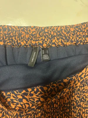 VERO MODA Small navy and brown skirt thumbnail 2