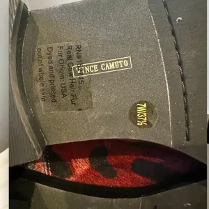 Vince Camuto Leopard Print Chelsea Boots Ankle Booties Burgundy‎ Black Animal Print thumbnail 4
