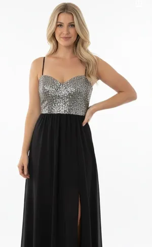 TRIXXI size medium homecoming black maxi dress thumbnail 1