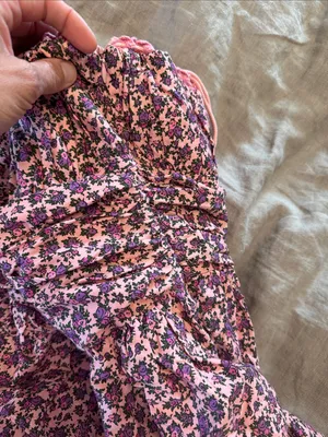 Betsey Johnson Pink Floral Tiered Ruffle Dress thumbnail 12