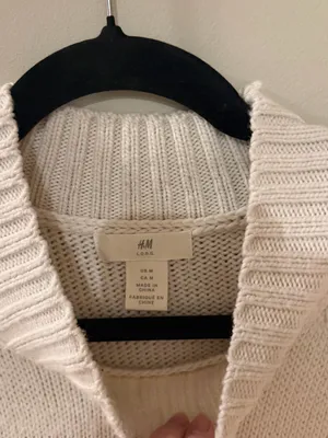 H&M Cream Knit Sweater Dress thumbnail 3