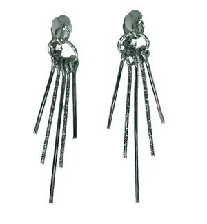 Silver Dangle Textured Rods Clip thumbnail 2