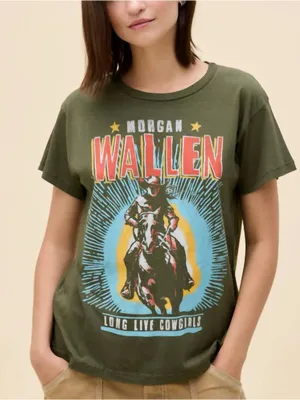 NWOT Daydreamer - Morgan Wallen Long Live The Cowgirls Short Sleeve Tee ~ Medium thumbnail 1