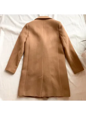 Sezane MANTEAU JOHNSON coat wool brown camel 34 US 2 bust 34 thumbnail 3