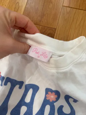 Pink Lily Stars & Stripes White Graphic Tee thumbnail 3