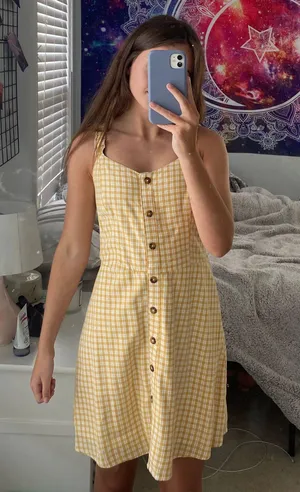 Hollister Yellow Mini Dress thumbnail 1
