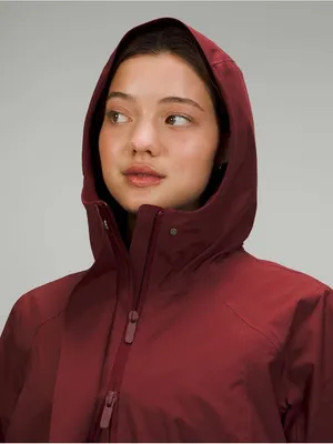 Lululemon Rain Rebel Jacket Waterproof Utility Jacket Red Merlot Size 6 Small thumbnail 6