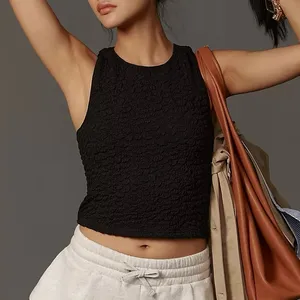 Anthropologie Black Textured Tank Top NWT Size S thumbnail 1
