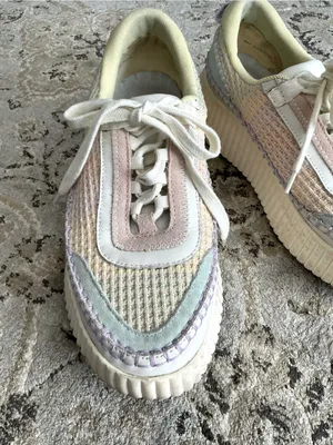 Modern Women's Pastel Knit Platform Sneakers 🌸 thumbnail 8