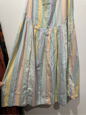 Free People Primavera Stripe Cotton Midi Dress Pastel Combo M thumbnail 5