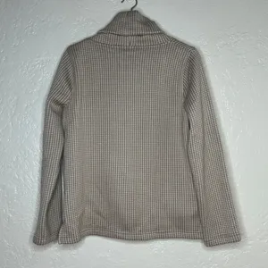 J. Crew Funnelneck Pullover Minimalist Quiet Luxury Women Cream‎ Medium thumbnail 4