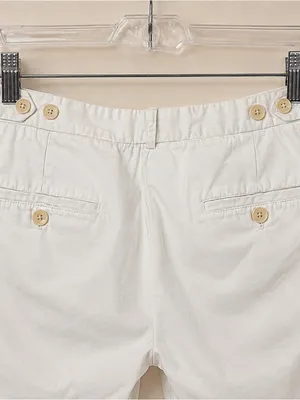 Talbots White Bermuda Shorts Size 10 Classic Chino Preppy Nantucket Coastal Chic thumbnail 5