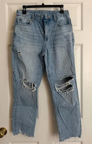 American Eagle Blue Ripped Jeans thumbnail 1