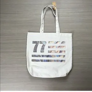 ✨HP✨American Eagle Outfitter AEO Metallic Holographic Canvas Tote Bag✨ thumbnail 2