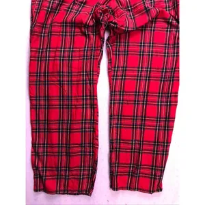 Victoria's Secret Pajama Set Women XL Red Plaid Flannel Sleepwear Holiday thumbnail 11
