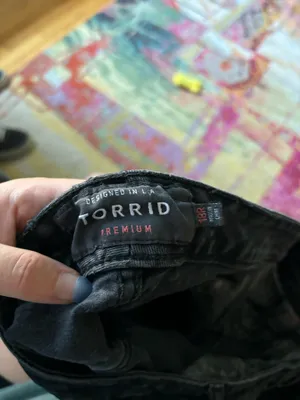 Torrid black denim shorts 18r  thumbnail 3