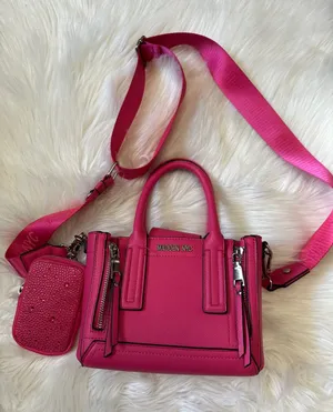 Madden NYC Hot Pink Mini Satchel with Detachable Strap & Rhinestone Pouch thumbnail 1