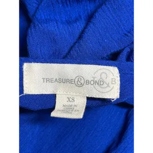 NEW Treasure & Bond Blue V Neck Sleeveless Maxi Cami Camisole Tank Slip Dress XS thumbnail 4