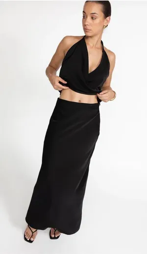Black Maxi Skirt Size L thumbnail 1