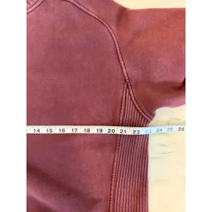 Aerie Women Oversized‎ Ribbed Side Panel Crewneck Sweatshirt Burgundy XS thumbnail 6