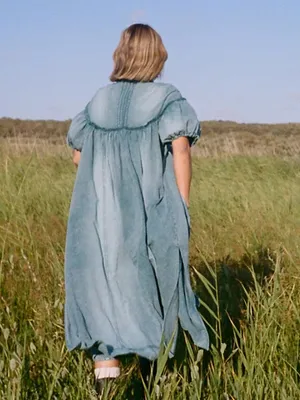 Free People On The Road Maxi Dress Overdye Atlantic Deep M thumbnail 3
