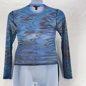 Vintage Forever 21‎ Sheer Top Blue XL thumbnail 6