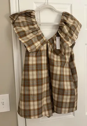 Fall Gingham Romper Size Small thumbnail 1
