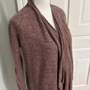 Barefoot Dreams CozyChic Lite Drape Front Calypso Wrap Purple S/M Cardigan thumbnail 2