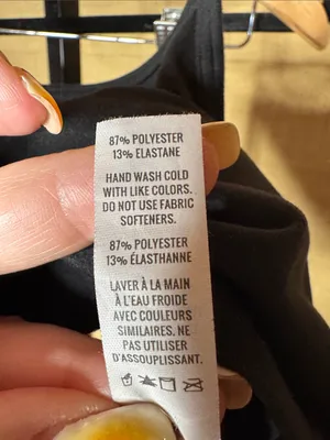 OFFLINE by Aerie The Hugger Longline Racerback Sports Bra Black Size Small thumbnail 7