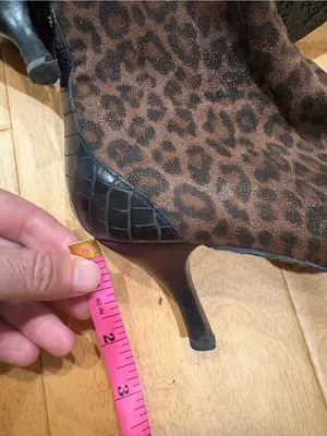 Donald J. Pliner Lola leopard-print ankle boots booties pointed tow sz 7.5 brown thumbnail 7