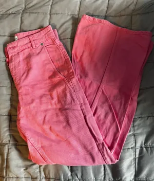 Hot Pink High-Waisted ZARA Jeans thumbnail 1